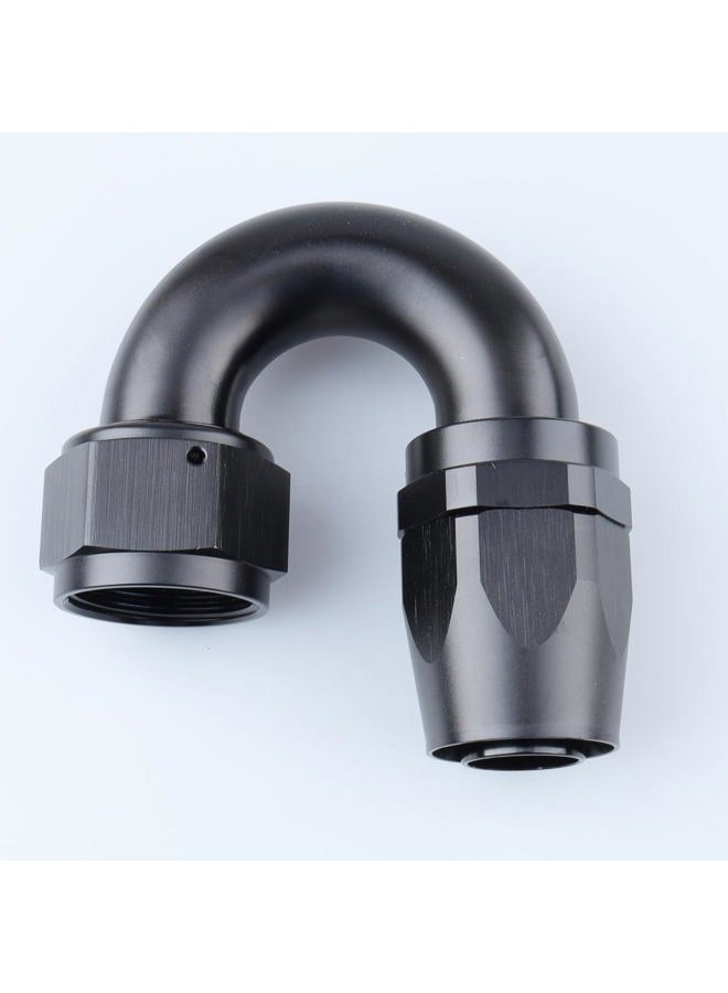 AC PERFORMANCE 180 Degree -16 AN Female to AN16 Swivel Seal Hose End Oil Fuel Line Fitting Adapter Aluminum Black - Image 1