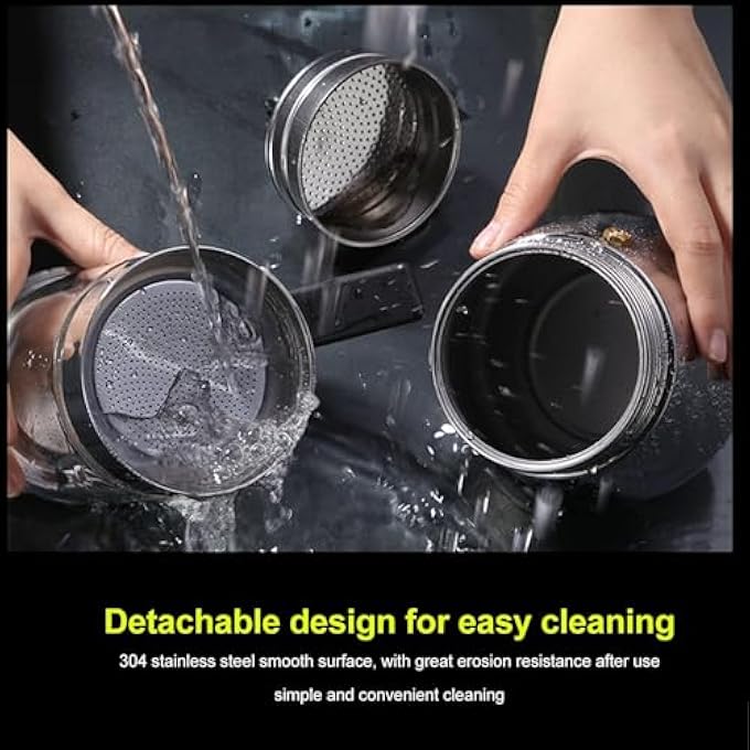 rayihni Moka Pot Stainless Steel Top 6 Cup Stovetop Espresso Maker Stainless Steel Coffee Maker Classic Italian And Cuban Coffee Percolator Induction Espresso Maker Silver6Cup - Image 2