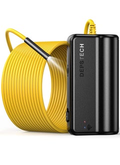 DEPSTECH Wi-Fi Borescope 5.0MP HD Wireless Endoscope Semi Rigid 10 Meters Snake Inspection Camera with 2200mAh Battery