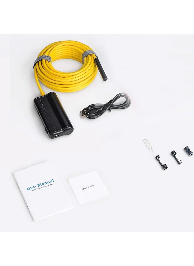 DEPSTECH - DEPSTECH Wi-Fi Borescope 5.0MP HD Wireless Endoscope Semi Rigid 10 Meters Snake Inspection Camera with 2200mAh Battery - Image 1