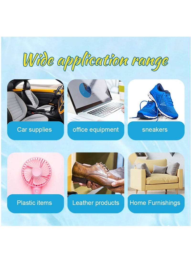 سيوسي 2023 كريم جديد متعدد الوظائف للتنظيف وإزالة البقع، كريم تنظيف الأحذية البيضاء مع إسفنجة، كريم إزالة البقع للأحذية سريعة التنظيف، منظف الأحذية البيضاء، تنظيف عميق (3 قطع) - Image 3