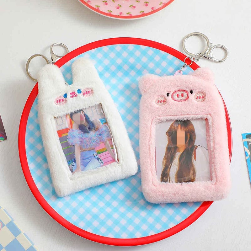 Zgmyc لطيف Plush Kpop Photocard حامل مع خيول مفتاح الرسوم المتحركة صورة كبست - Image 5