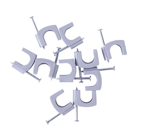 Gardner Bender PSG-15 Coaxial Staple, 7/16 Inch., Secures RG-8, Triaxial, Up to 25 Pairs UTP, Polyethylene - UV Resistant, Splinter Free, 15 Pk., Grey - Image 4