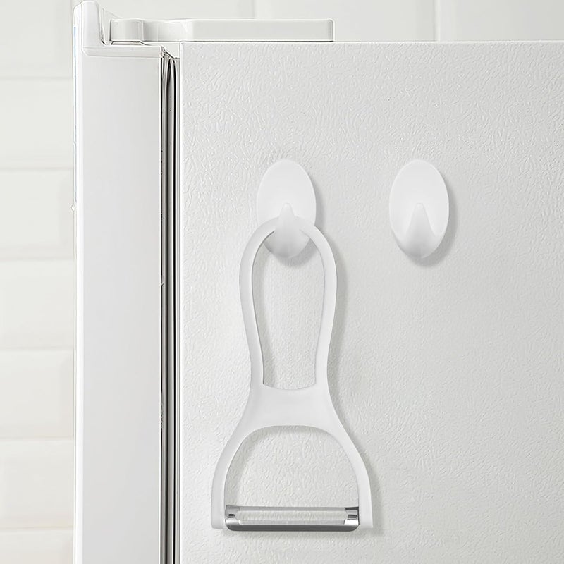 16 Pcs Strong Adhesive Plastic Wall Hooks, 5.5x3.3x2.5cm Towel Hanger and Robe Hooks for Bathroom, Kitchen, Bedroom, Damage-Free Seamless Hanging - Image 4
