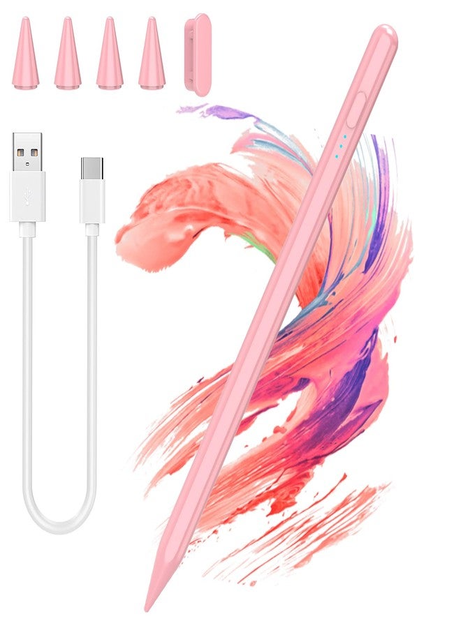 COO Stylus Pen for iPad 9th&10th Generation with Palm Rejection, 30Mins Fast Charging, Compatible with 2018-2023 Apple iPad Pro 11"/12.9", iPad Air 3/4/5, iPad mini 5/6th, iPad 6/7/8/9/10 (Pink01) - Image 1