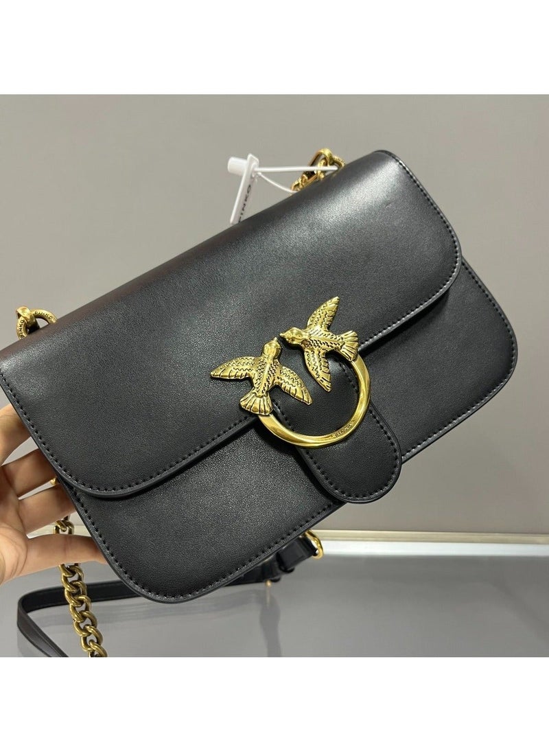 Pinko Chain Solid Color Crossbody Shoulder Bag 24*15*7cm - Image 4