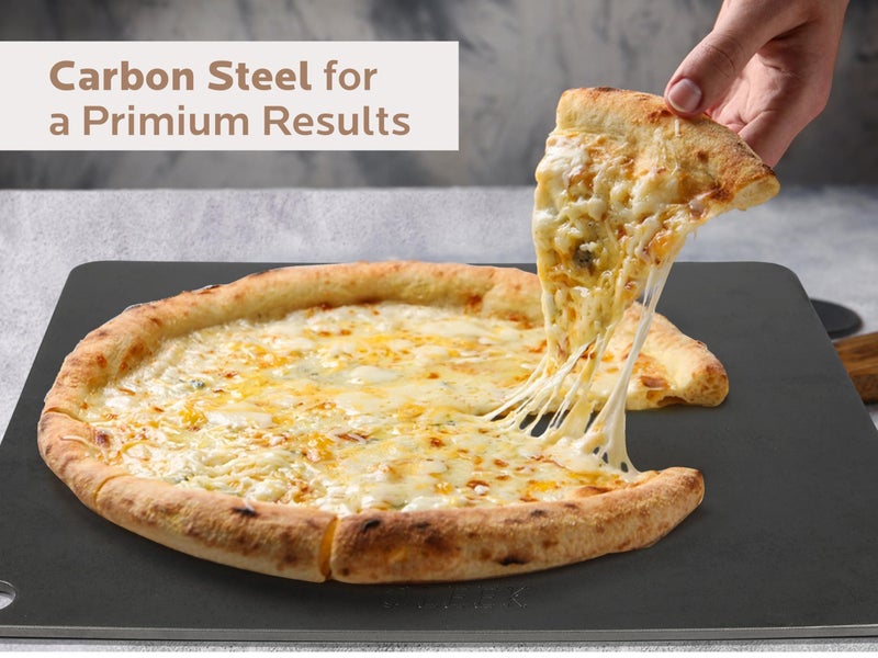 OLEEK Pizza steel Sheets for oven - Metal baking steels sheets for oven - Pizza steel 16x13.4 inches - Steel pizza stone for oven - Baking steels pro pizza - Baking stone for oven - Image 4