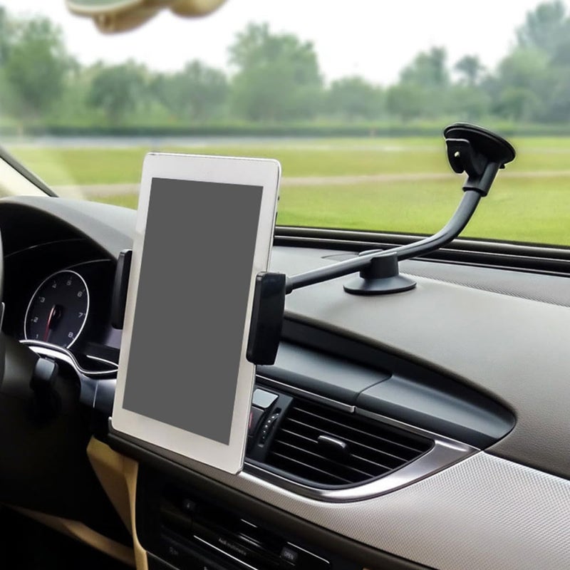 Universal Car Phone Mount Holder Adjustable Long Arm Tablet Rack Suction Cup Stand - Image 3