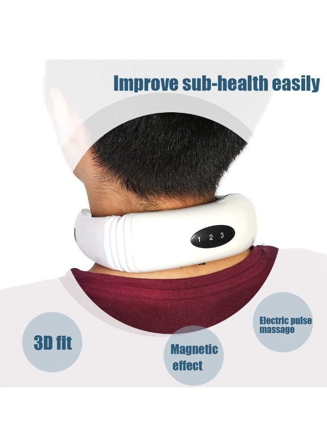 مدلك عنق ذكي، مدلك عنق، مدلك عنق كهربائي بنبضات كهربائية، جهاز تدليك العلاج المغناطيسي للفقرات العنقية ونقاط الميريديان - Image 2