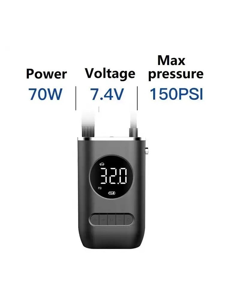 Denx Portable Compact Wireless Intelligent Digital Electric Air Inflator Pump Suitable For Bicycle Car Motorcycle Tires - From Denx - Image 5