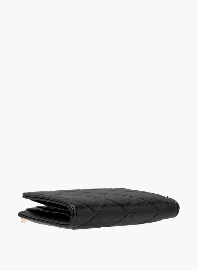 سيليست Quilted Bi-Fold Wallet with Zip Closure