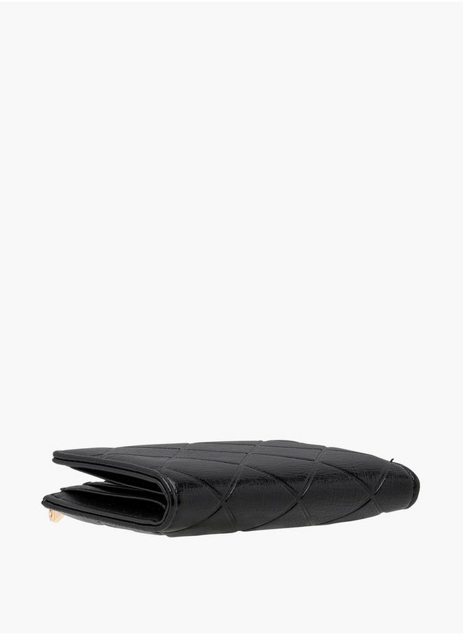 Celeste - Quilted Bi-Fold Wallet with Zip Closure - Image 1