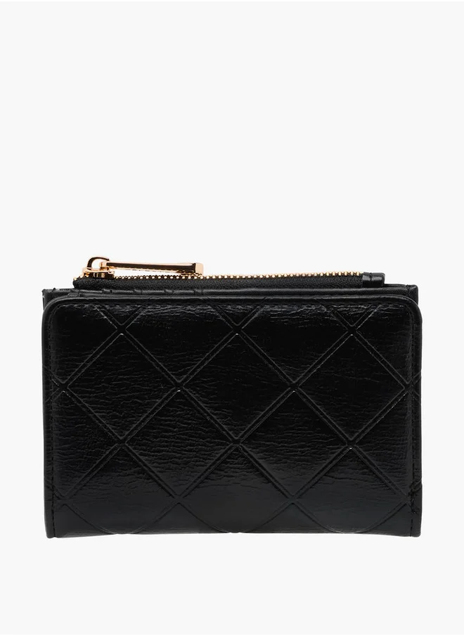 Celeste Quilted Bi-Fold Wallet with Zip Closure