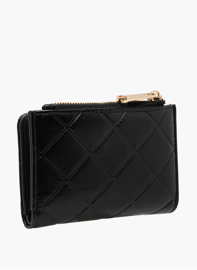 Celeste Quilted Bi-Fold Wallet with Zip Closure