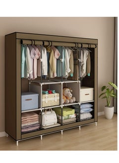 ALMUFARREJ Fabric Wardrobe Organizer Brown 150x175x45 CM  - Image 1