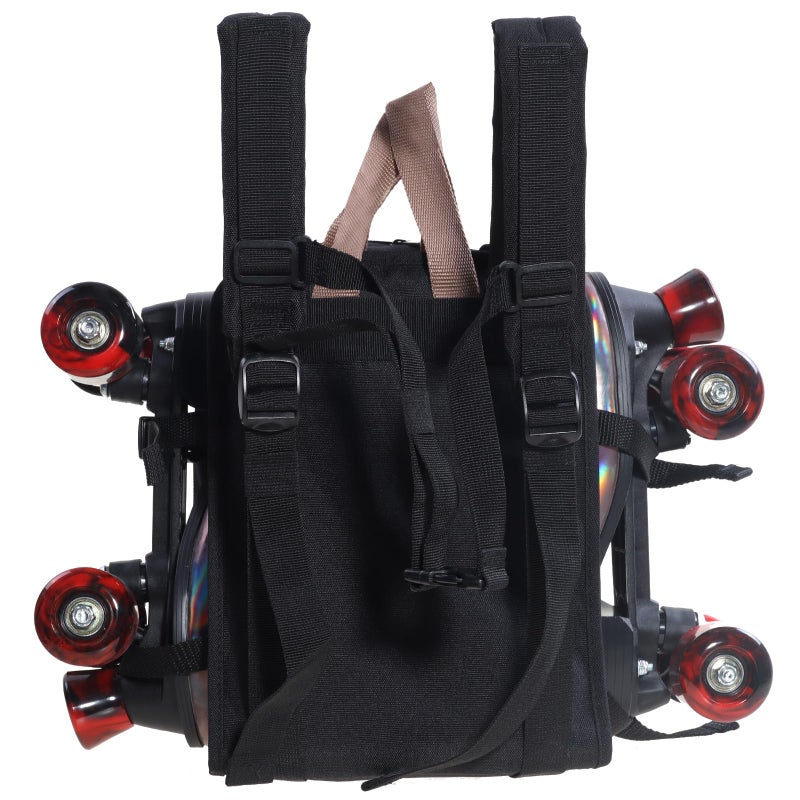 JajaHoho Roller skates bags for Women Men, Multi-functional Sports Backpack for Rollerskates, Ice skates, Inline skates, Skate Gear Storage, Durable and Stylish, 14.6 x 10.6 x 3.5 inches (Black) - Image 3