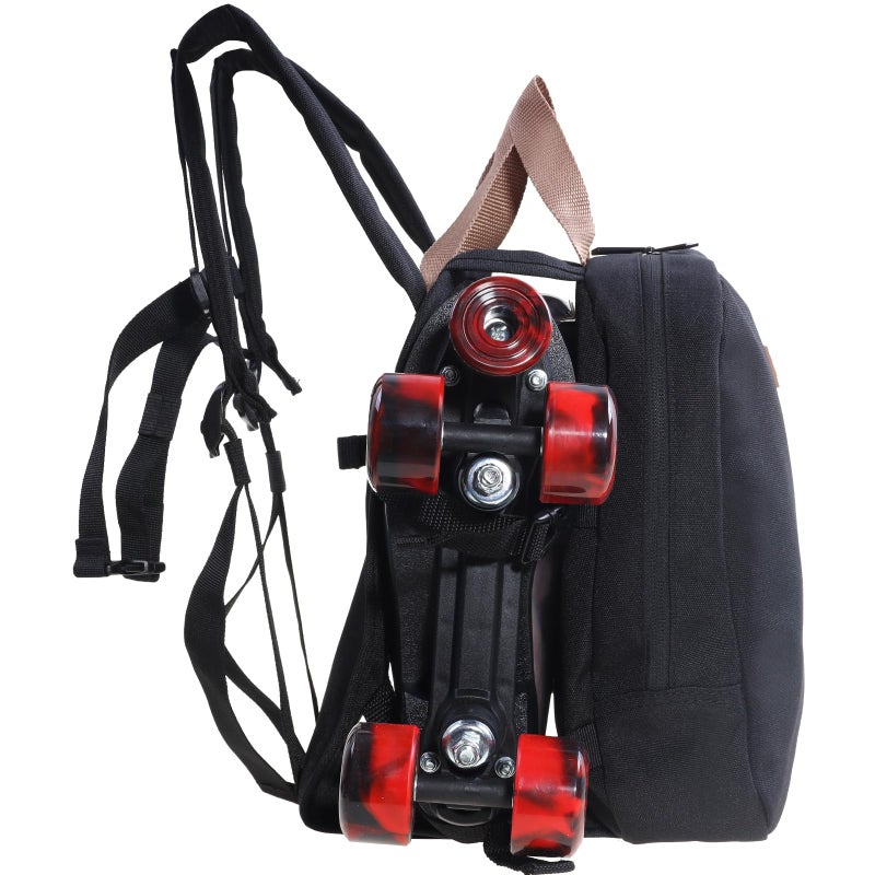 JajaHoho Roller skates bags for Women Men, Multi-functional Sports Backpack for Rollerskates, Ice skates, Inline skates, Skate Gear Storage, Durable and Stylish, 14.6 x 10.6 x 3.5 inches (Black) - Image 5