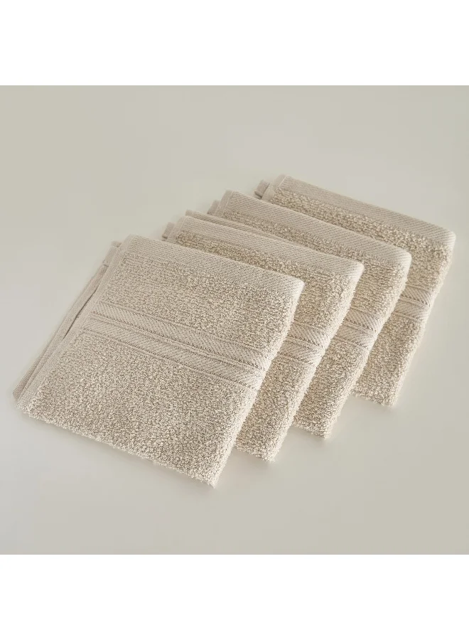 هوم بوكس Essential Carded 4-Piece Face Towel Set - 30x30 cm