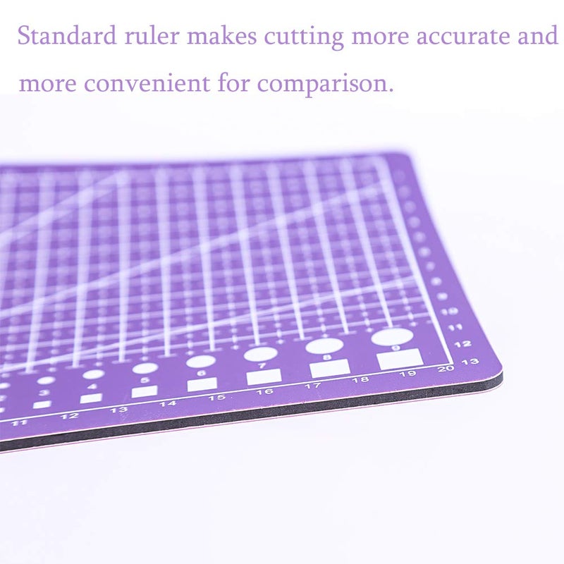 LOKUNN A5 Self Healing Cutting Mat Double Sided, 8.5inÃ—6in Small Cutting Mat Craft Cutting Board Great for Scrapbooking, Quilting, Fabric, Sewing Crafts Projects - Image 4