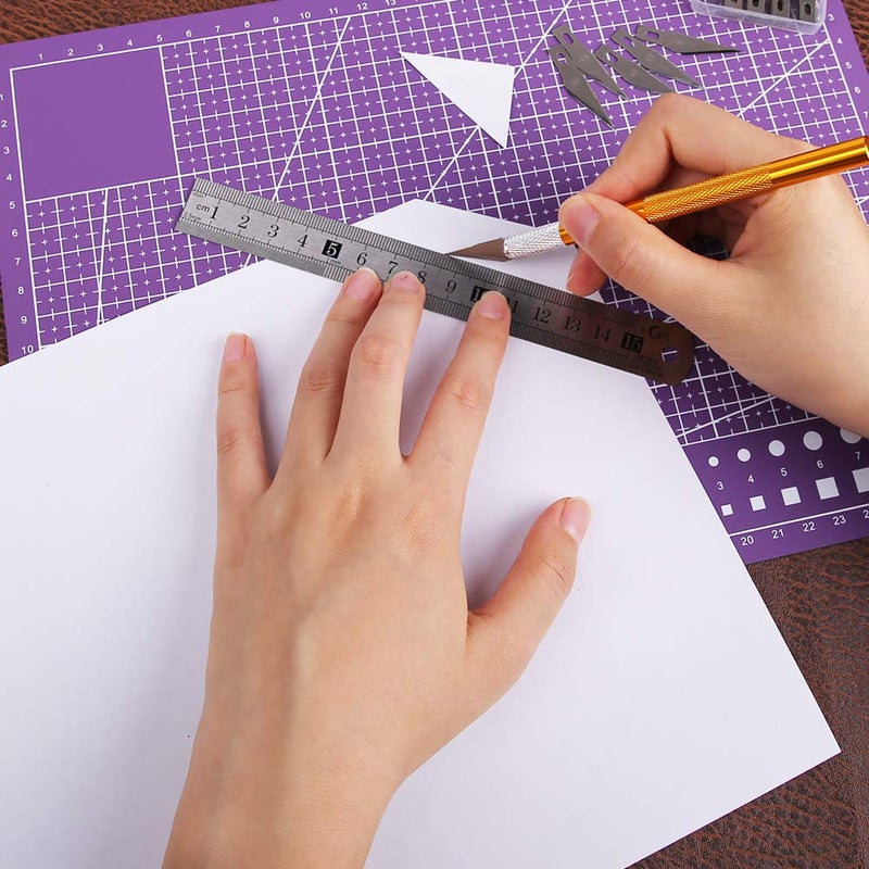 LOKUNN A5 Self Healing Cutting Mat Double Sided, 8.5inÃ—6in Small Cutting Mat Craft Cutting Board Great for Scrapbooking, Quilting, Fabric, Sewing Crafts Projects - Image 5