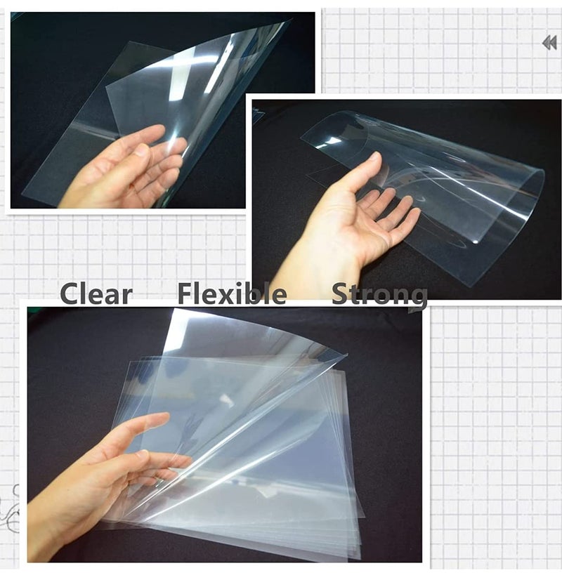 GloproStore 10-Sheets A4 Transparent Thick Mylar (0.2mm Thickness) PET Blank Stencil Making Sheet for DIY, Cricut, Silhouette, Template Material - Image 2