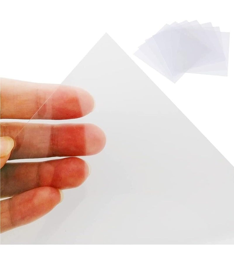 GloproStore 10-Sheets A4 Transparent Thick Mylar (0.2mm Thickness) PET Blank Stencil Making Sheet for DIY, Cricut, Silhouette, Template Material - Image 1