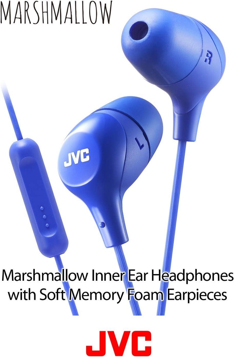 JVC Memory Foam Earbud Marshmallow Memory Foam Earbud with Mic Black (HAFX38MB) - Image 2