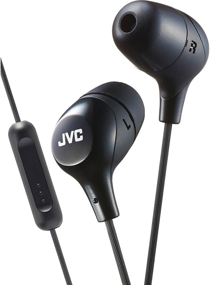 JVC Memory Foam Earbud Marshmallow Memory Foam Earbud with Mic Black (HAFX38MB) - Image 1