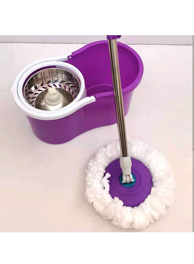 Modern Spin Easy Mop with Stainless Steel Drum, Hands Free Rotating Cleaning Mop, 100% Microfiber Non-Splash Magic Mop - Image 3