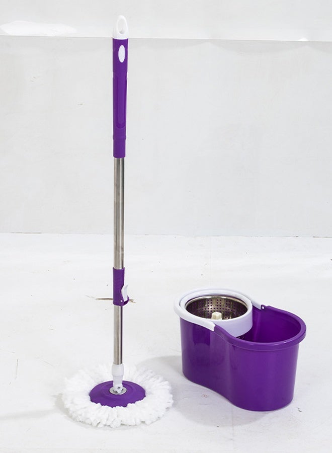 Modern Spin Easy Mop with Stainless Steel Drum, Hands Free Rotating Cleaning Mop, 100% Microfiber Non-Splash Magic Mop - Image 1