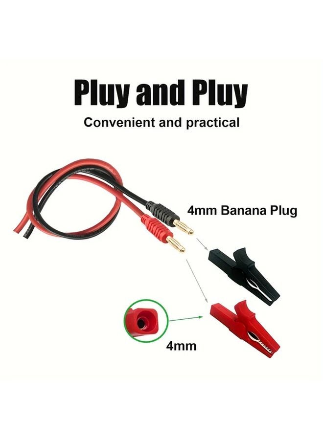 10 قطعة 55 مم ملاقط تمساح معزولة بالكامل 30 أمبير أسلاك اختبار 5 حمراء و5 سوداء لاختبار بطارية السيارات - Image 5