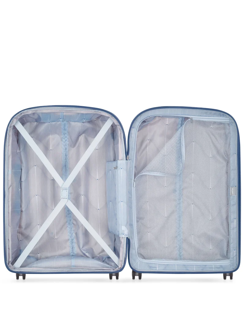 ديلسي _باريس Clavel 71 cm Hardcase Expandable 4 Double Wheel Check-In Luggage Trolley Blue Jeans
