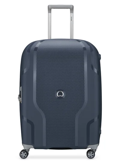 DELSEY Paris Clavel 71 cm Hardcase Expandable 4 Double Wheel Check-In Luggage Trolley Blue Jeans