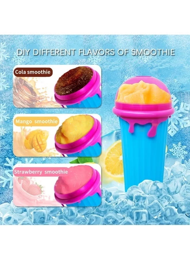Frozen Magic Slushie Maker, Large Capacity Magic Quick Frozen Smoothies Cup, Cooling Cup, Double Layer Squeeze Slushy Maker, Homemade Milk Shake Ice Cream Maker, DIY for Children and Family - Image 3