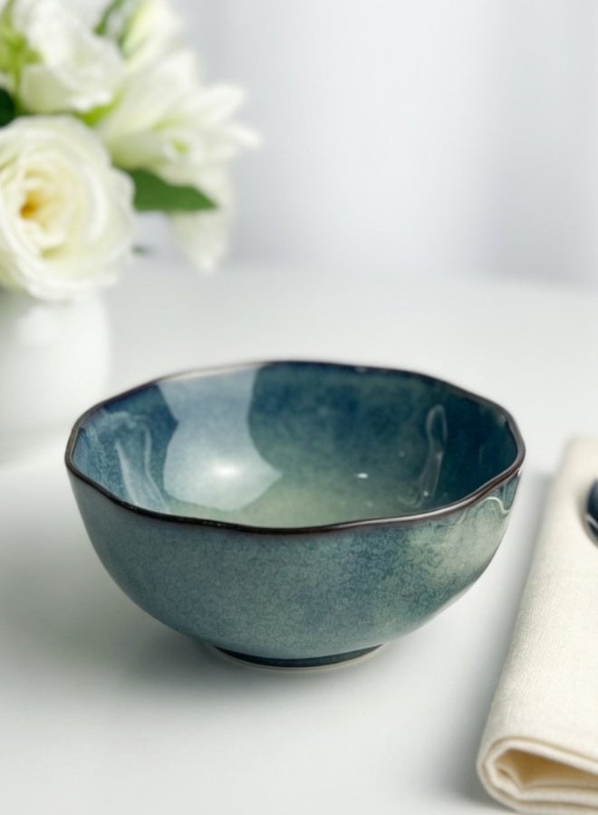 Japanese Style Ceramic Soup Bowl, Premium Porcelain Large Soup Bowl 7.25 inch, 1200ml Misty Green Ramen Bowl, Handcrafted Ramen Bowl, Perfect for Soup, Rice, Ramen, Cereal, Fruits - Image 2