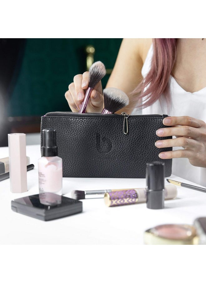Beauty Junkees Makeup Brush Case Cosmetic Bag Black Make Up Brush Holder Pouch Or Cosmetic Storage Organizer For Purse Or Travel Large Enough To Carry All Size Brushes Cruelty Free  - Image 4