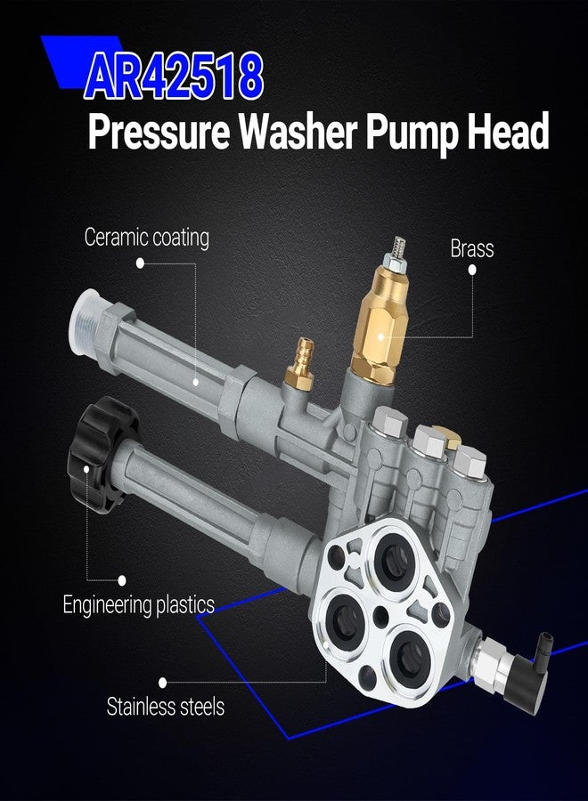 X4XZ AR42518 Pressure Washer Pump Head for Troy Bilt RMW SRMW Pumps RMW2G20 RMW2G23B RMW2G24 RMW2G25 RMW2.2G20D RMW2.2G24 SRMW2.2G26 Complete Pump Head Assy Replaces# AR42940 AR42518 AR43061 AR Pump - Image 3