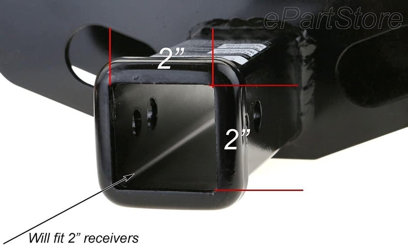 eVerHITCH USA Black Red Flag Metal Hitch Cover Fits 2" Receiver - Image 3