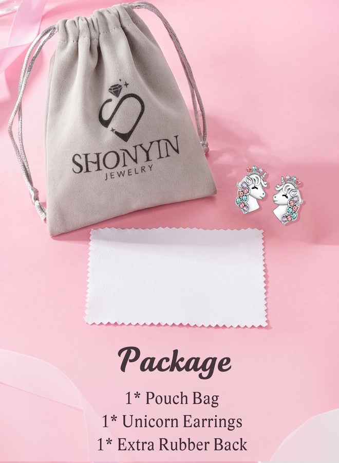 Shonyin Unicorn Earrings for Girls Hypoallergenic Valentines Day Gifts for Kids Daughter Girls Birthday Gifts for Daughter Granddaughter Niece - Image 4