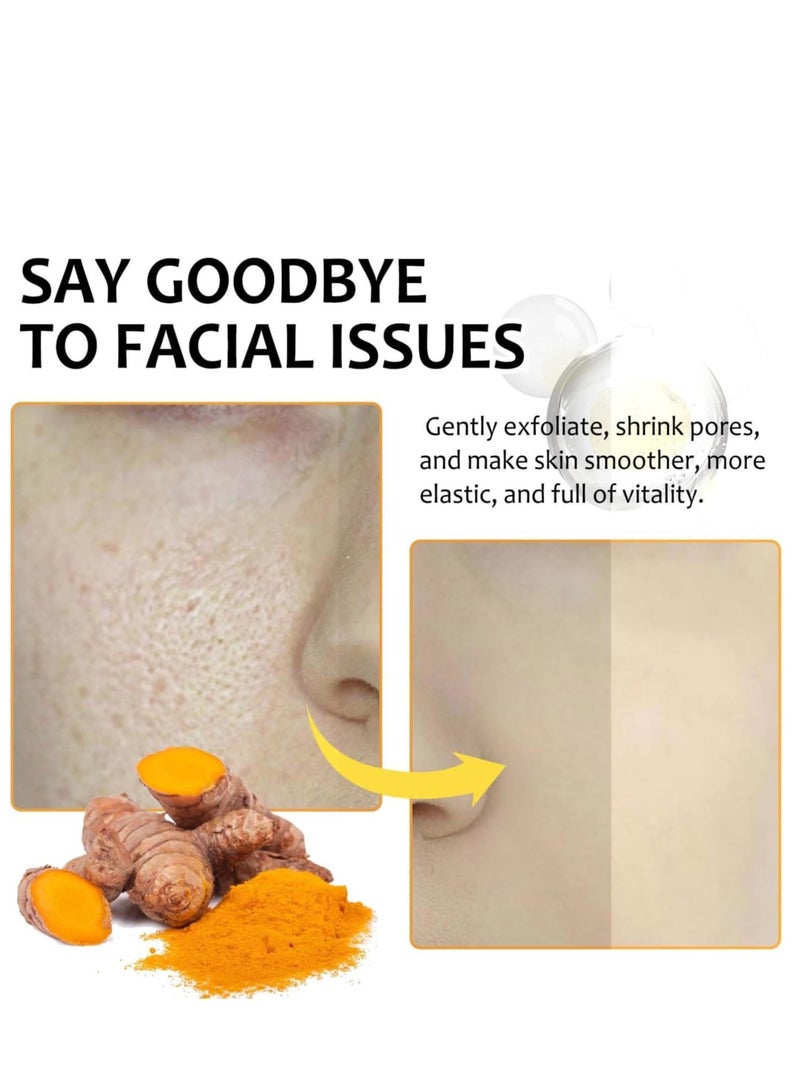 إيلهو 55 قطعة من ضمادات تنظيف حمض الكوجيك بالكركم ، وسادات حمض الكوجيك والكركم لفتح المسام والبقع الداكنة والبشرة الباهتة ، وتساعد على توازن زيت البشرة والماء - ضمادات تقشير الوجه بالكركم - تنظيف عميق للمسام - Image 5