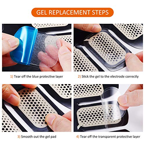 UYGHHK 50 Pcs/25 Pack Gel Pads for Abs Stimulator Ab Trainer Replacement Gel Sheet for EMS AB Stimulator Gel Pad for All Abdominal Belts Muscle Stimulator Ab Toner - Image 3