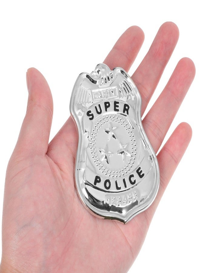Yardwe 2Pcs Police Badge Halloween Cop Cosplay Brooch Props Costume Accessory Role Play Dress Up Props - Image 5