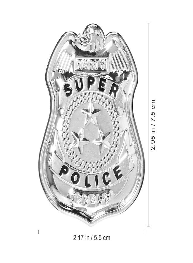 Yardwe 2Pcs Police Badge Halloween Cop Cosplay Brooch Props Costume Accessory Role Play Dress Up Props - Image 3