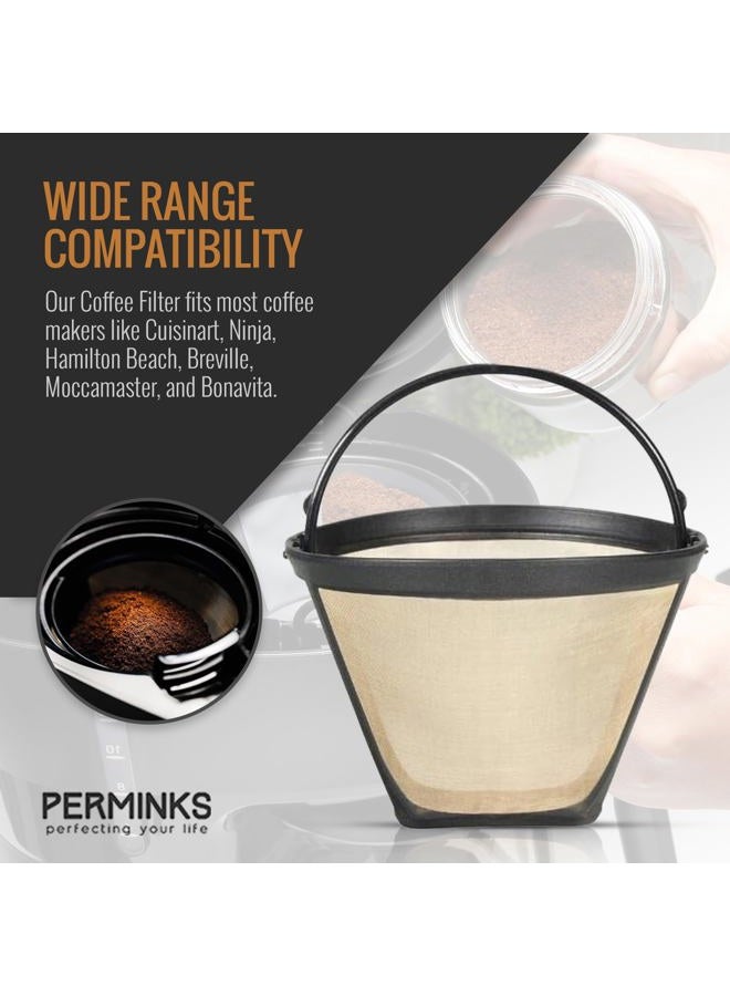 PERMINKS OEM Upgraded Reusable Filter for Cuisinart Coffee Tone Basket GTF 10 12 14 Cup - Image 3