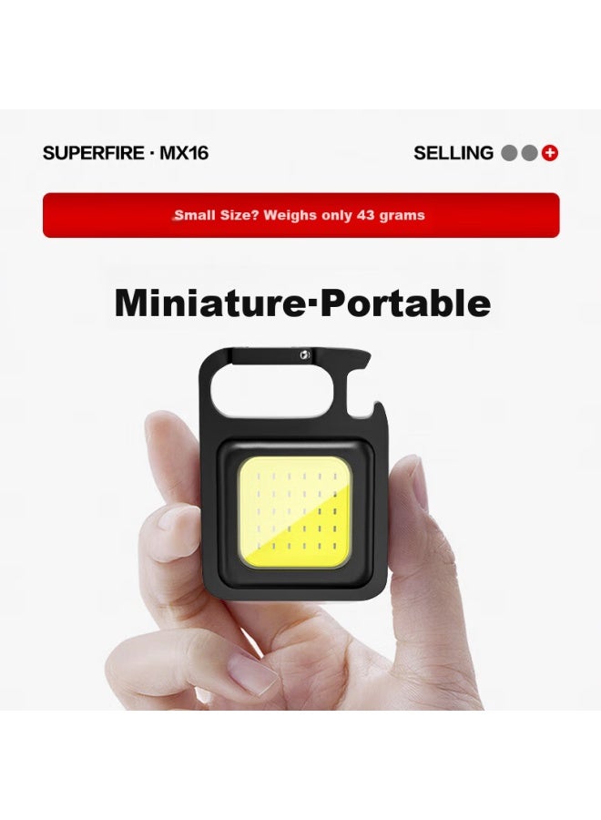 SupFire Mx16 High-Intensity Flashlight, Multifunctional Magnetic Keychain Rechargeable Work Light, Auto Repair Light, Mini Floodlight - Image 5