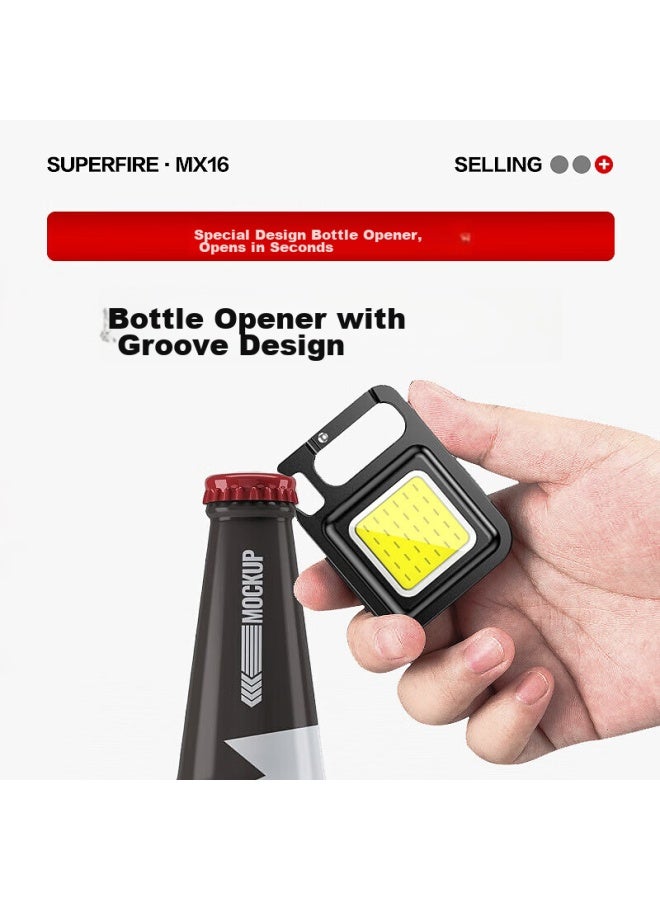 SupFire Mx16 High-Intensity Flashlight, Multifunctional Magnetic Keychain Rechargeable Work Light, Auto Repair Light, Mini Floodlight - Image 4