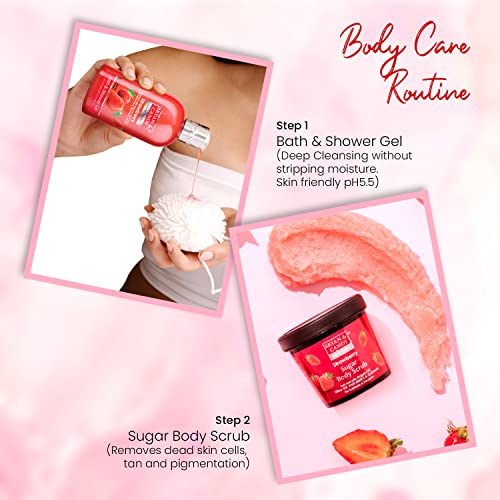 BRYAN  CANDY Bryan & Candy Strawberry Bath Tub Essentials|Gift Set For Women And Men | Complete Home Spa Experience - Image 4