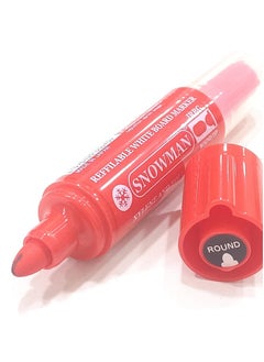Snowman Red whiteboard pen with rounded tip + spare parts  - Image 2