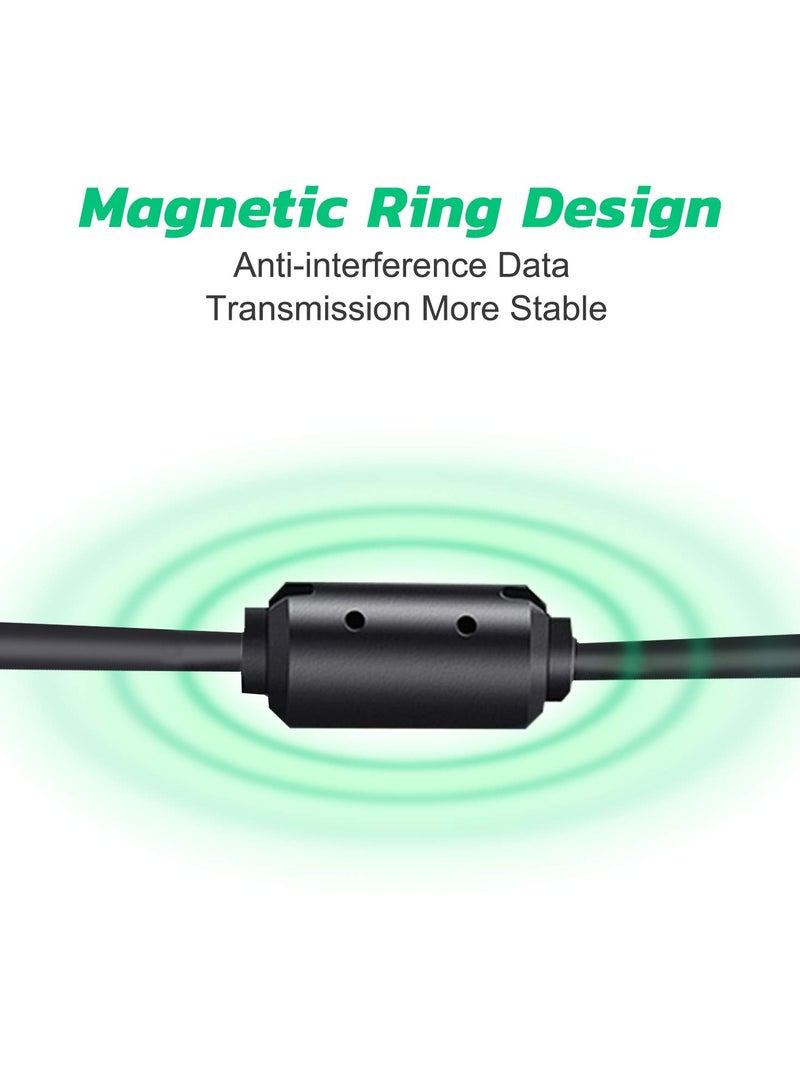 سانموجيد 2 عبوة 9.84 قدم / 3 متر كابل شحن شاحن وحدة تحكم PS4 مع حلقة مغناطيسية متوافق مع جهاز التحكم Playstation/Xbox One - Image 4