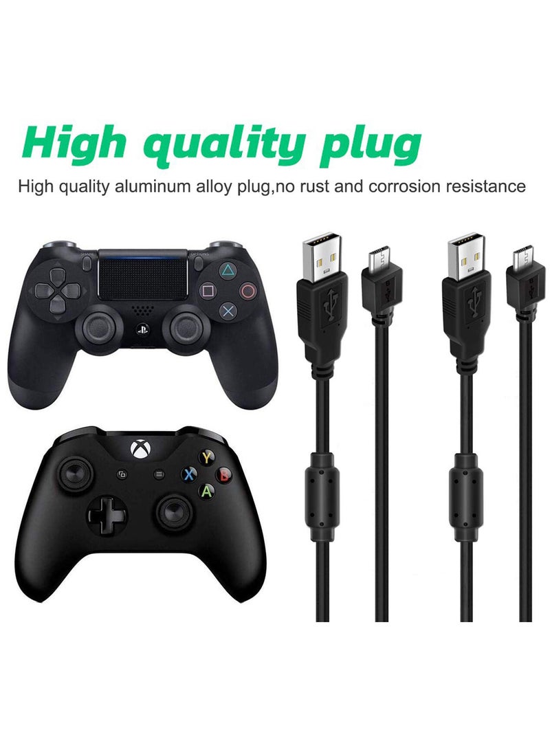 سانموجيد 2 عبوة 9.84 قدم / 3 متر كابل شحن شاحن وحدة تحكم PS4 مع حلقة مغناطيسية متوافق مع جهاز التحكم Playstation/Xbox One - Image 5